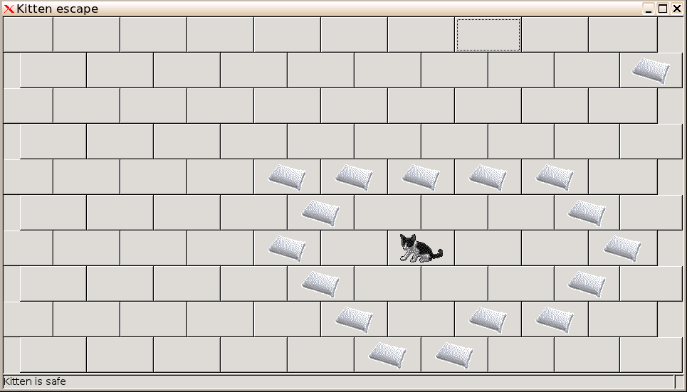 screenshot of kitten escape game